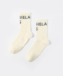 MM6 Maison Margiela(MM６　メゾンマルジェラ)/エムエム6 MM6 S62TL0031 S18071 靴下 レディース ファッション小物 メゾンマルジェラ ソックス シンプル ブランドロゴ リブニット コット/オフホワイト