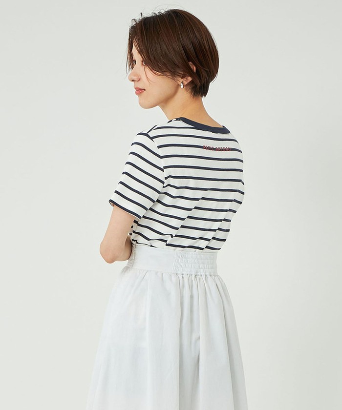 セール】【別注】＜PETIT BATEAU＞バック プリント ショートスリーブ T