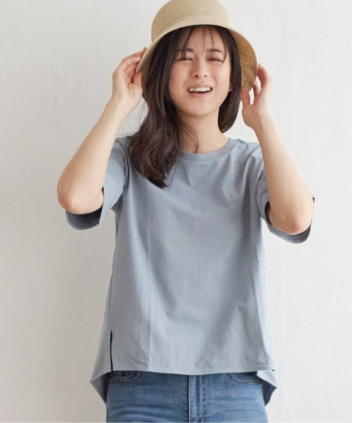 ikka(イッカ)/コットンUSA半袖Tシャツ/ブルー
