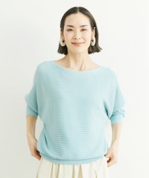 MICHEL KLEIN(ミッシェルクラン)/[定番人気/新色追加]ホールガーメント(R)ドルマンスリーブニット（7分袖）/ミントグリーン（30）