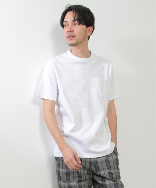 IKKA LOUNGE(イッカラウンジ )/ポンチクルーネックジャケットＴシャツ/ホワイト