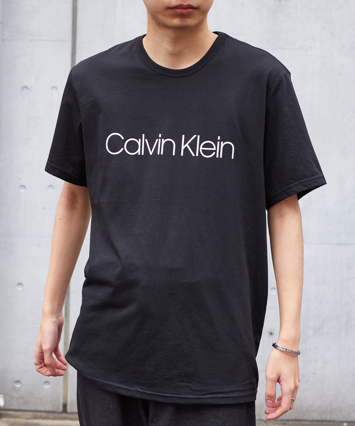Calvin Klein Front Logo Tee White at