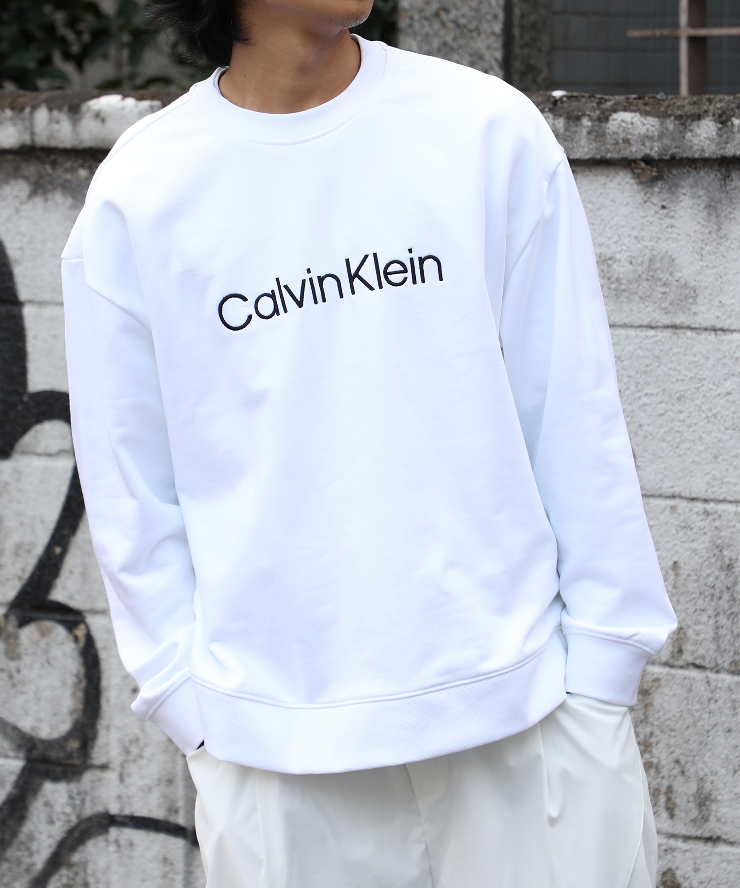 セール】【Calvin Klein / カルバンクライン】ロゴ刺繍 スウェット