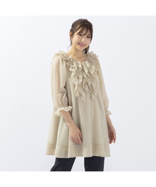 オーガンジーフリルブラウス オーガンジーフリルブラウス オーガンジーフリルブラウス BC1360541083(10450円)