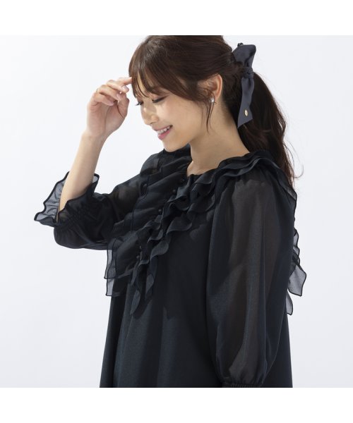 オーガンジーフリルブラウス オーガンジーフリルブラウス オーガンジーフリルブラウス BC1360541083(10450円)