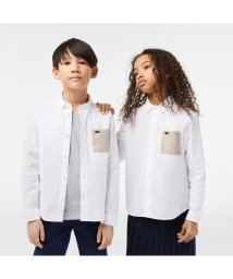 LACOSTE KIDS(ラコステ　キッズ)/BOYS 配色パッチポケットボタンダウンシャツ/ホワイト