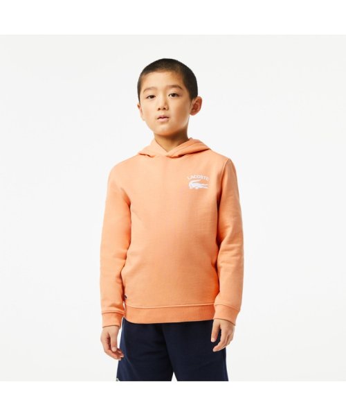 LACOSTE KIDS(ラコステ　キッズ)/BOYS ワンポイントステッチスウェットフーディー/シャーベット