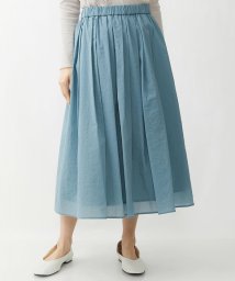 GIANNI LO GIUDICE(ジャンニ・ロ・ジュディチェ)/[日本製]クレイペーパーナイロンギャザースカート/ライトブルー