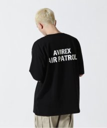 AVIREX(AVIREX)/《WEB&DEPOT限定》SHORT SLEEVE CREW NECK T－SHIRT AVIREX AIR PATROL/Tシャツ/ブラック