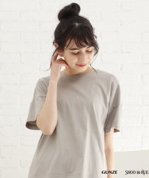 SHOO・LA・RUE(シューラルー)/【GUNZE】睡眠専用Tシャツ「寝るT」sweet　label（半袖）/ブラウン（042）