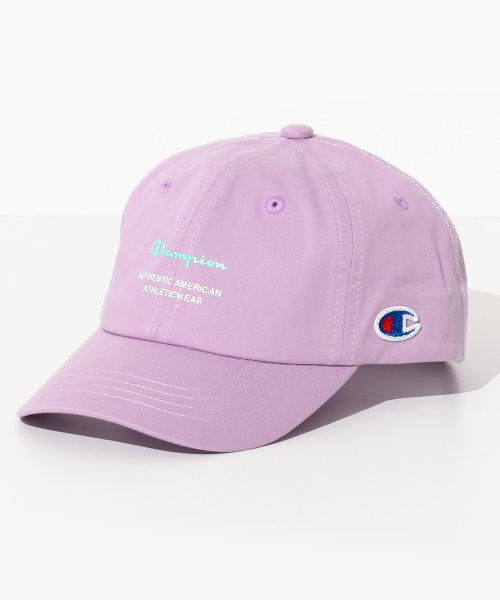 CHAMPION(チャンピオン)/Championキッズカラーロゴプリントツイルキャップ/パープル