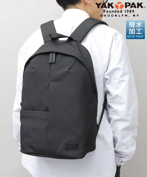 YAKPAK ヤックパック 撥水加工 ナイロン ラウンド ビジネスリュック バックパック 20L(505237886) エーエムエスセレクト(AMS SELECT) MAGASEEK エルベシャプリエ リュック バックパック A4 収納可 黒 ナイロン