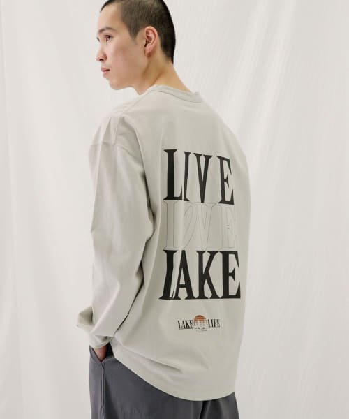 EKAL(EKAL)/L L LAKE LONG－SLEEVE T－SHIRTS/LGRY