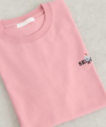 SENSE OF PLACE by URBAN RESEARCH(センスオブプレイス バイ アーバンリサーチ)/『ユニセックス』ポップアートシシュウTシャツ(5分袖)B/PINK