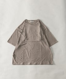 Nylaus(ナイラス)/接触冷感 天竺 ポケット付き ビッグTシャツ/ベージュ