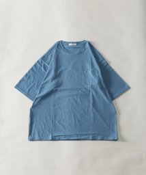 Nylaus(ナイラス)/接触冷感 天竺 ポケット付き ビッグTシャツ/ブルー