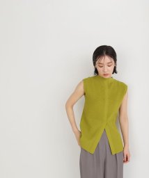 NATURAL BEAUTY BASIC/リブ切替ニットベスト/505236903