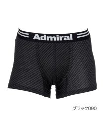 Admiral(アドミラル)/福助 公式  インナー メンズ Admiral (アドミラル) 前閉じ 英語ストライプ ボクサー  ar1－9066<br>紳士 男性  フクスケ fukusk/ブラック