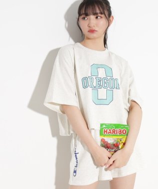 PINK-latte/【Champion/チャンピオン】コラボ 短丈Tシャツ/505239984