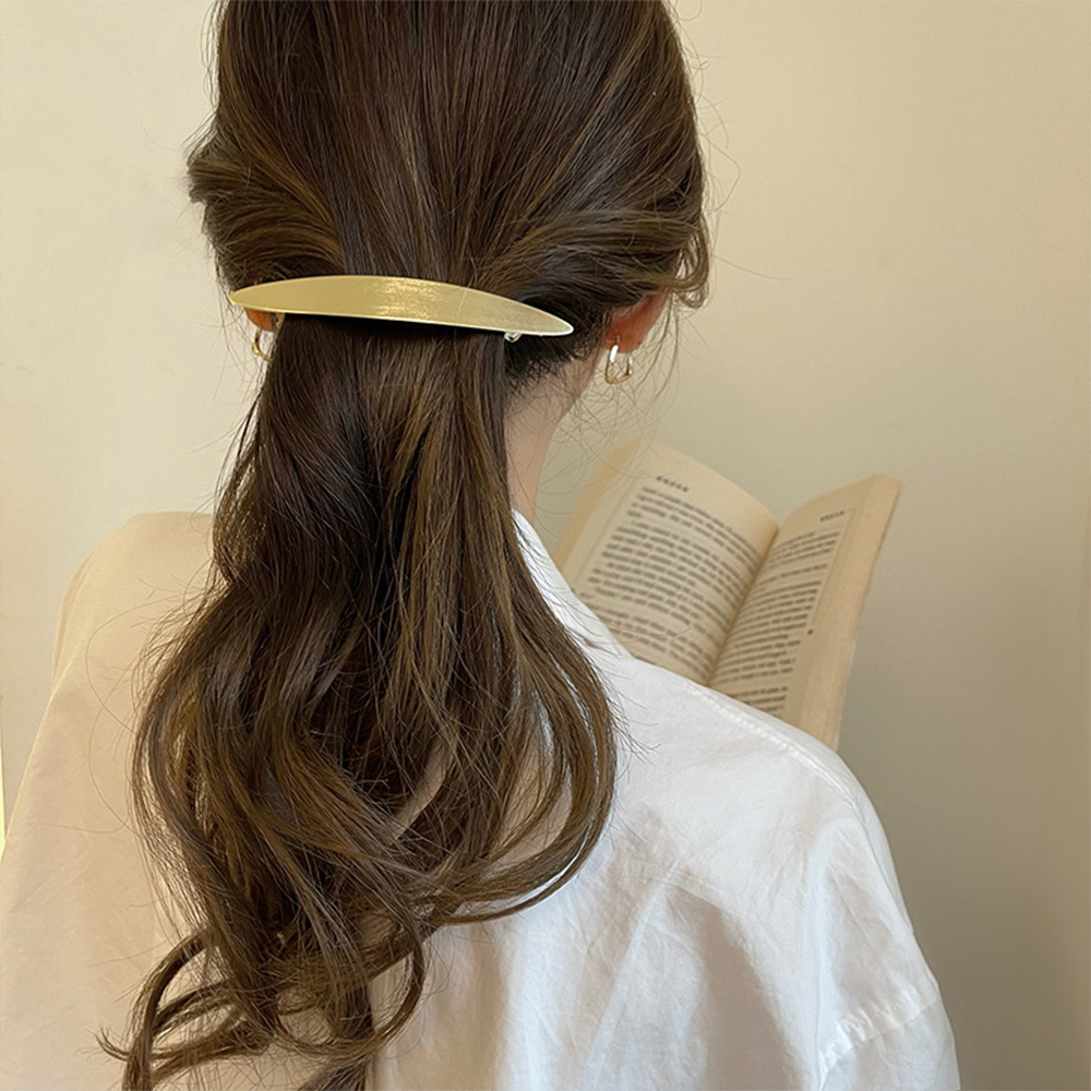 セール】メタルバレッタ ロング シンプル 大人(505240282) | ミニミニ