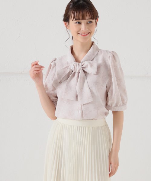 セール】 ハニーズ(Honeys) |5分袖ボウタイブラウス(505240550) MAGASEEK Honeys 5分袖ブラウス