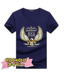 mowmow(マウマウ)/Tシャツ メンズ レディース 半袖 カットソー 男女兼用 ペアルック おしゃれ クルーネックTシャツ ストリート アメカジ/ネイビー系2