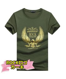 mowmow(マウマウ)/Tシャツ メンズ レディース 半袖 カットソー 男女兼用 ペアルック おしゃれ クルーネックTシャツ ストリート アメカジ/カーキ