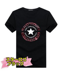 mowmow(マウマウ)/Tシャツ メンズ レディース 半袖 カットソー 男女兼用 ペアルック おしゃれ クルーネックTシャツ ストリート アメカジ/ブラック系3