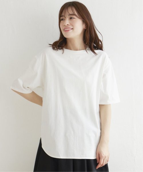 LBC(エルビーシー)/シルケット裾ラウンドTシャツ/ホワイト
