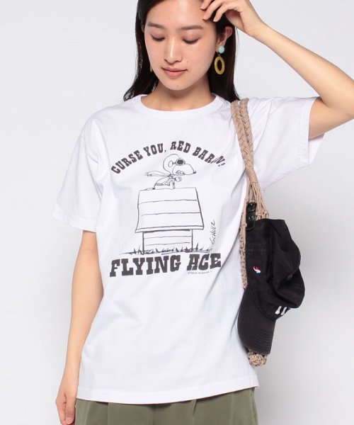 Kastane(カスタネ)/【Kastane】FLYING ACE PEANUTS Tee/ホワイト