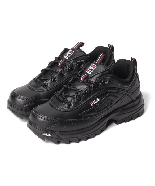 FILA（Shoes）(フィラ（シューズ）)/Distorter Premium/ ディストーター プレミアム カジュアル厚底スニーカー ユニセックス / ブラック/ブラック