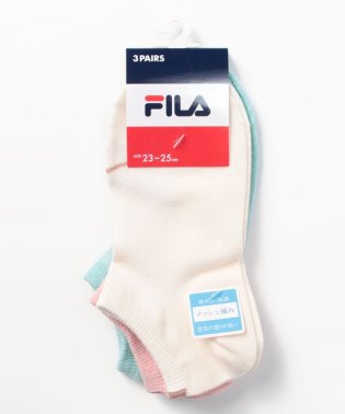FILA socks Ladies/メッシュ アンクルソックス 3足組 レディース/505239186