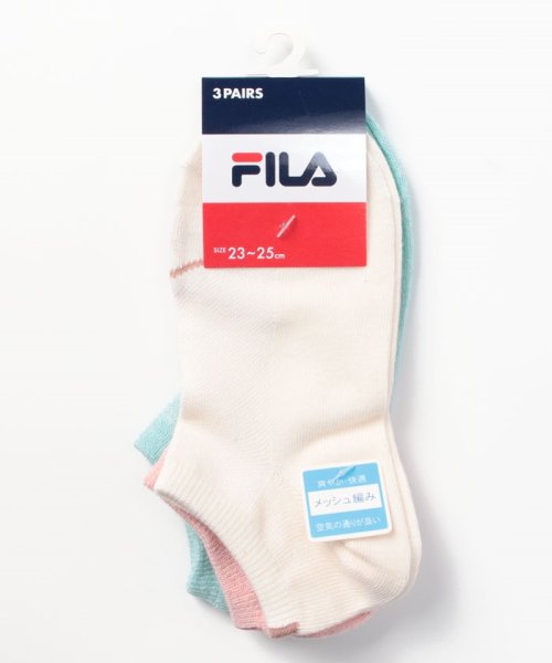 FILA socks Ladies(フィラ　ソックス　レディース)/メッシュ アンクルソックス 3足組 レディース/その他1