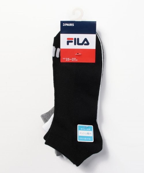 FILA socks Mens(フィラ　ソックス　メンズ)/メッシュ アンクルソックス 3足組 メンズ/その他1