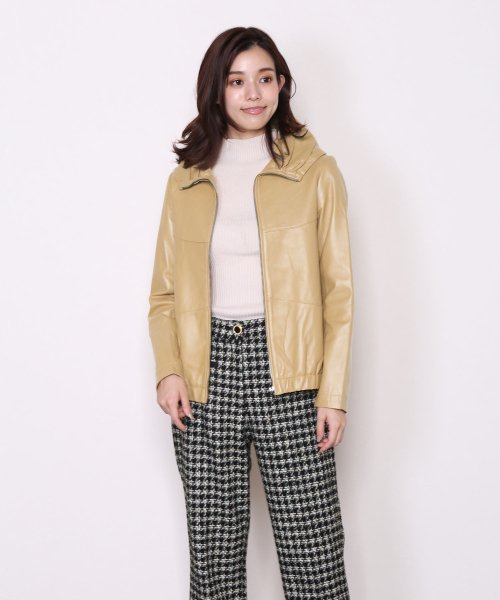 ラムレザーライダースジャケット 着丈56cm