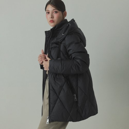 [Filomo]洗えるダウンコートフード付き 