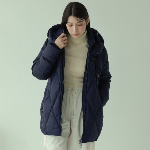 [Filomo]洗えるダウンコートフード付き 