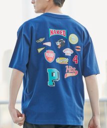 coen(coen)/ワッペンデザインTシャツ/NAVY