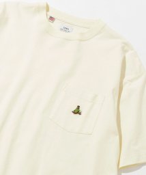 coen(coen)/ベアーワンポイント刺繍Tシャツ/WHITE
