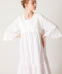 Narue(ナルエー)/50/ダブルガーゼクラシカルローズ刺繍ドレス/ホワイト