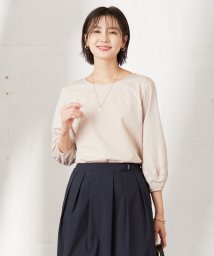 J.PRESS LADIES（LARGE SIZE）/コンビジャージー ギャザースリーブ カットソー/505243747