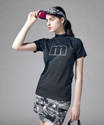 Munsingwear(マンシングウェア)/『ENVOY』部分シームレス成型編みmロゴモックネックシャツ【アウトレット】/ブラック