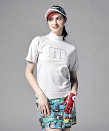 Munsingwear(マンシングウェア)/『ENVOY』部分シームレス成型編みmロゴモックネックシャツ【アウトレット】/ホワイト