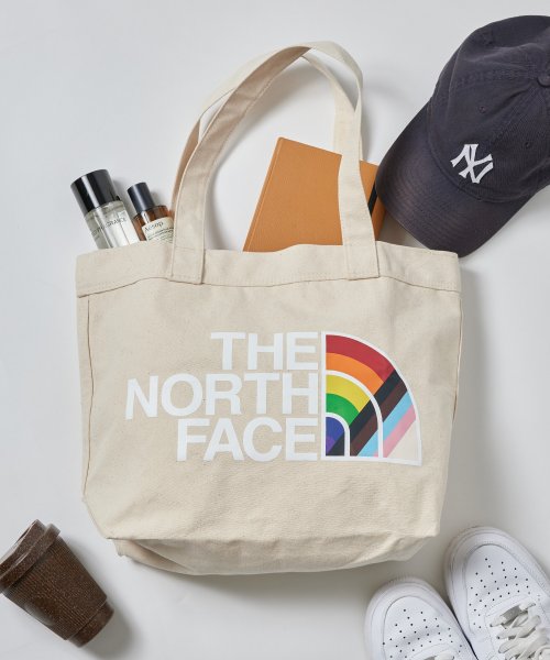 THE NORTH FACE(ザノースフェイス)/【THE NORTH FACE/ザ・ノースフェイス】Pride Tote / コットン キャンバス トートバッグ ギフト プレゼント 贈り物/ホワイト