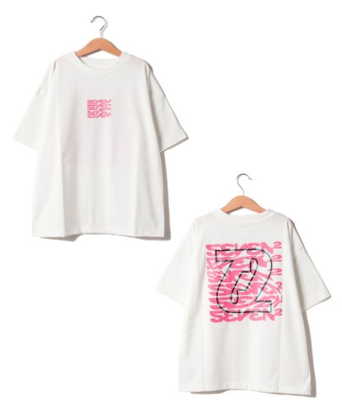 SEVEN2(セブンツー)/SEVEN2　ハンソデ Tシャツ/ホワイト