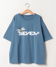 SEVEN2(セブンツー)/SEVEN2　ハンソデ Tシャツ/ブルー