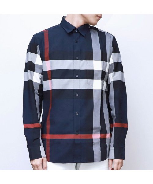 セール】バーバリー BURBERRY シャツ メンズ チェック ストレッチ  