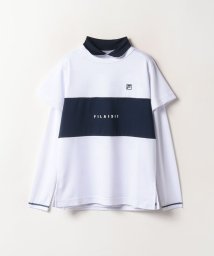 FILA GOLF(フィラゴルフ（レディース）)/【ゴルフ】ECOジャガード ロゴプリント 半袖シャツインナーセット レディース/ホワイト