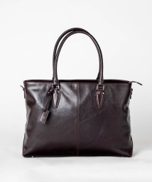 GUIONNET(GUIONNET)/GUIONNET トートバッグ PG006 2WAY SHRINK LEATHER BRIEF CASE ギオネ ショルダー付き 2way シュリンクレザー ビ/ダークブラウン