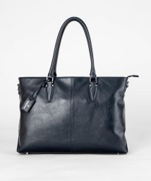 GUIONNET(GUIONNET)/GUIONNET トートバッグ PG006 2WAY SHRINK LEATHER BRIEF CASE ギオネ ショルダー付き 2way シュリンクレザー ビ/ネイビー